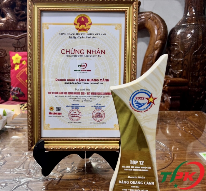 KHEN THƯỞNG CTY TNHH THIÊN PHÚ KIM