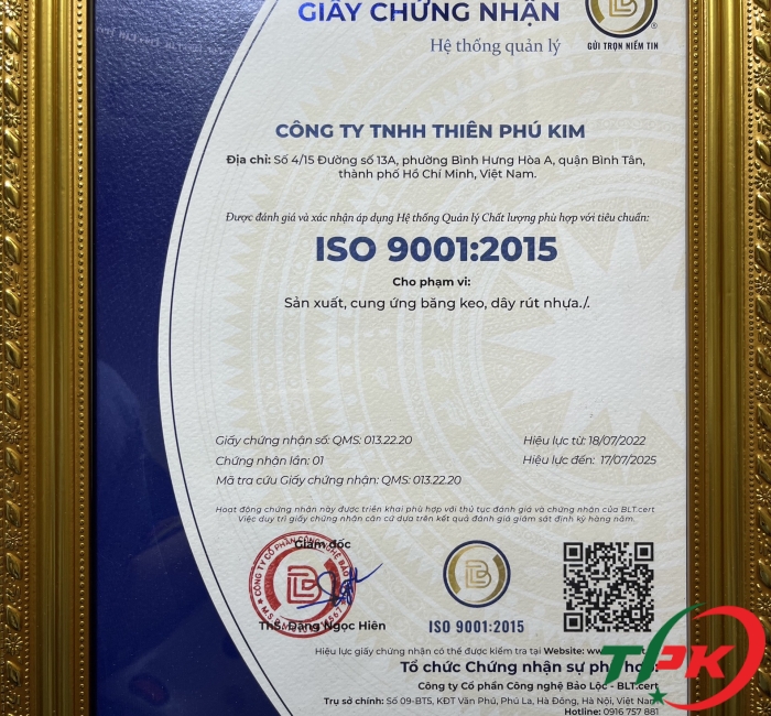 CHỨNG NHẬN ISO 9001:2015